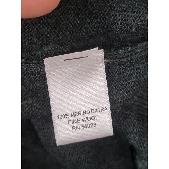 Banana Republic Men's Extra Fine Merino Wool Pullover Sweater Large Green - Picture 10 of 10